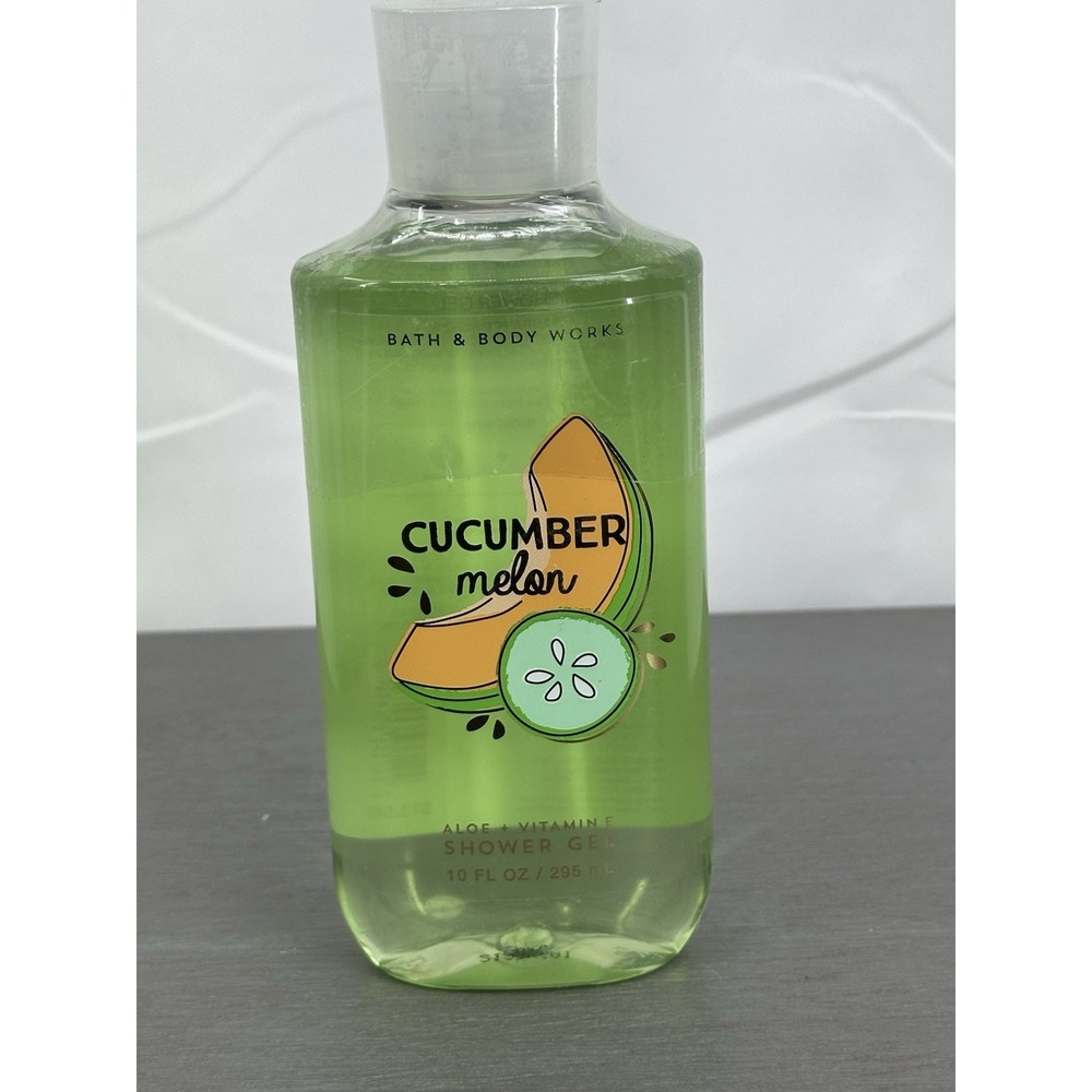 Bath and Body Works Cucumber Melon  New Sealed Aloe Vitamin‎ E Shower Gel 10 Oz.